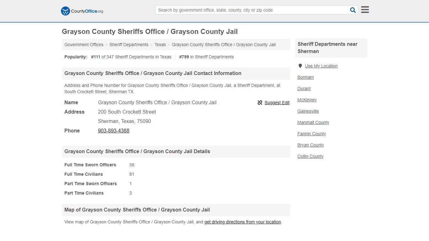 Grayson County Sheriffs Office / Grayson County Jail